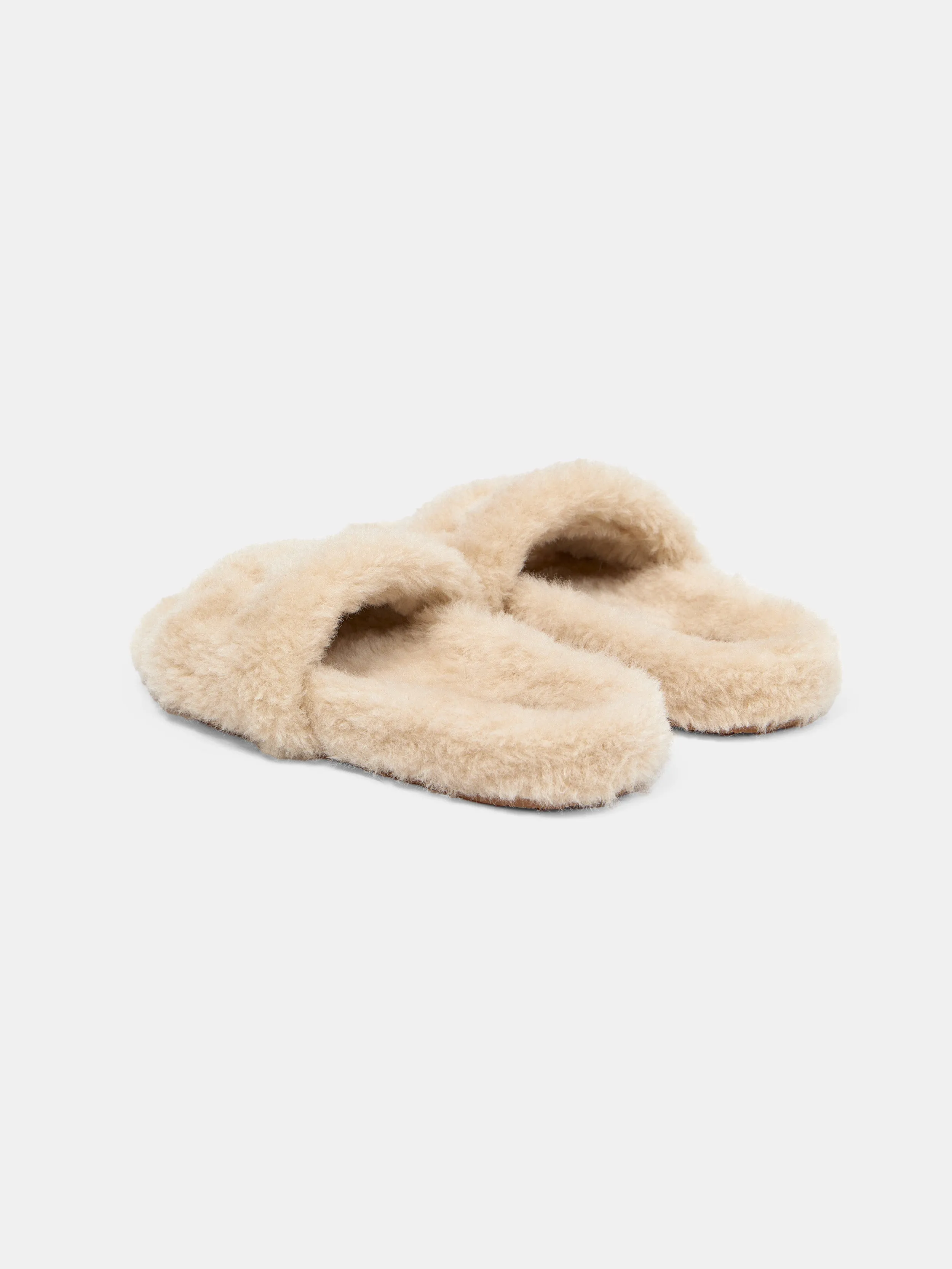 WOMEN - WOMEN'S AMIRI SHEARLING SLIDE - Natural sold by AMIRI product image thumbnail 4
