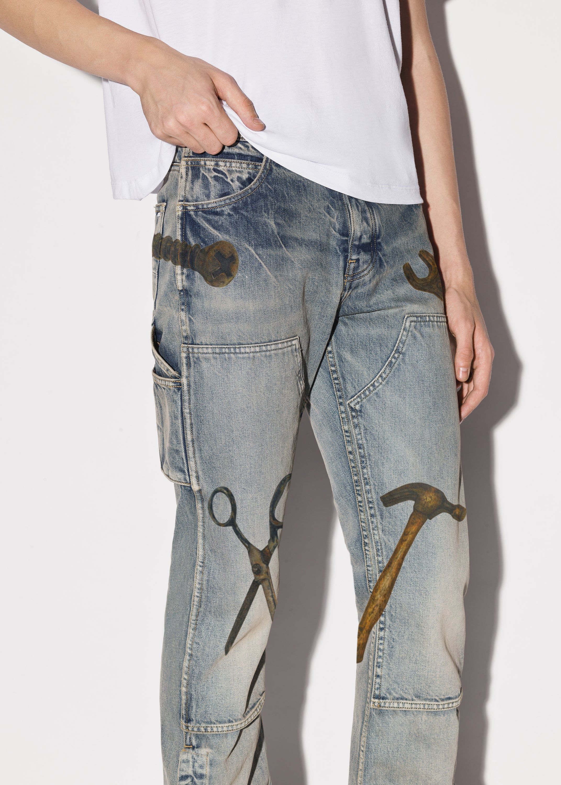 RHEE STUDIO CARPENTER PANT - CLAY INDIGO sold by AMIRI product image thumbnail 5