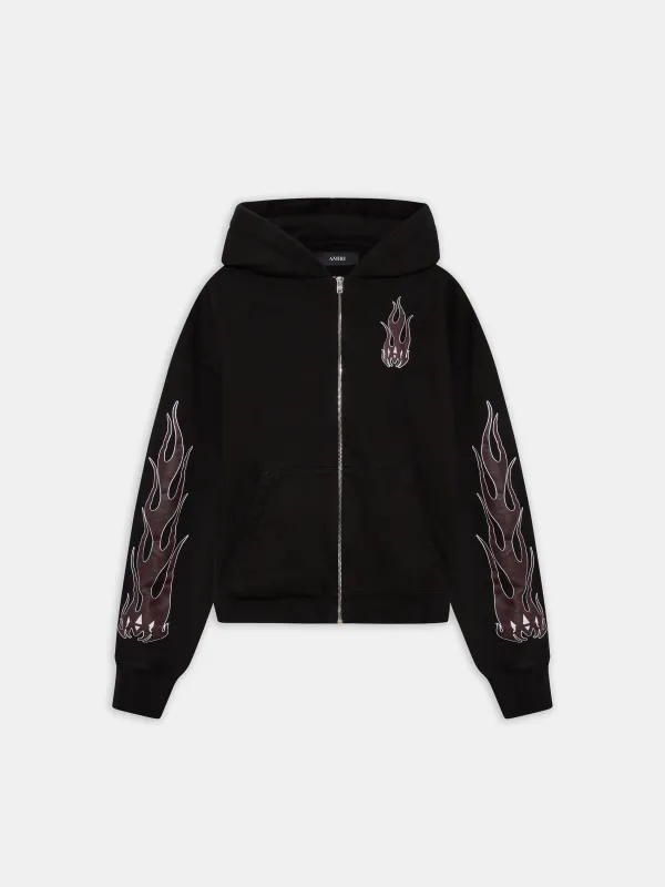 WOMEN - WOMEN'S MA FLAMES ZIP HOODIE - Black sold by AMIRI