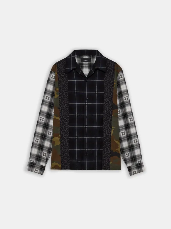 SPLICED MA QUAD FLANNEL - Midnight Blue made by AMIRI