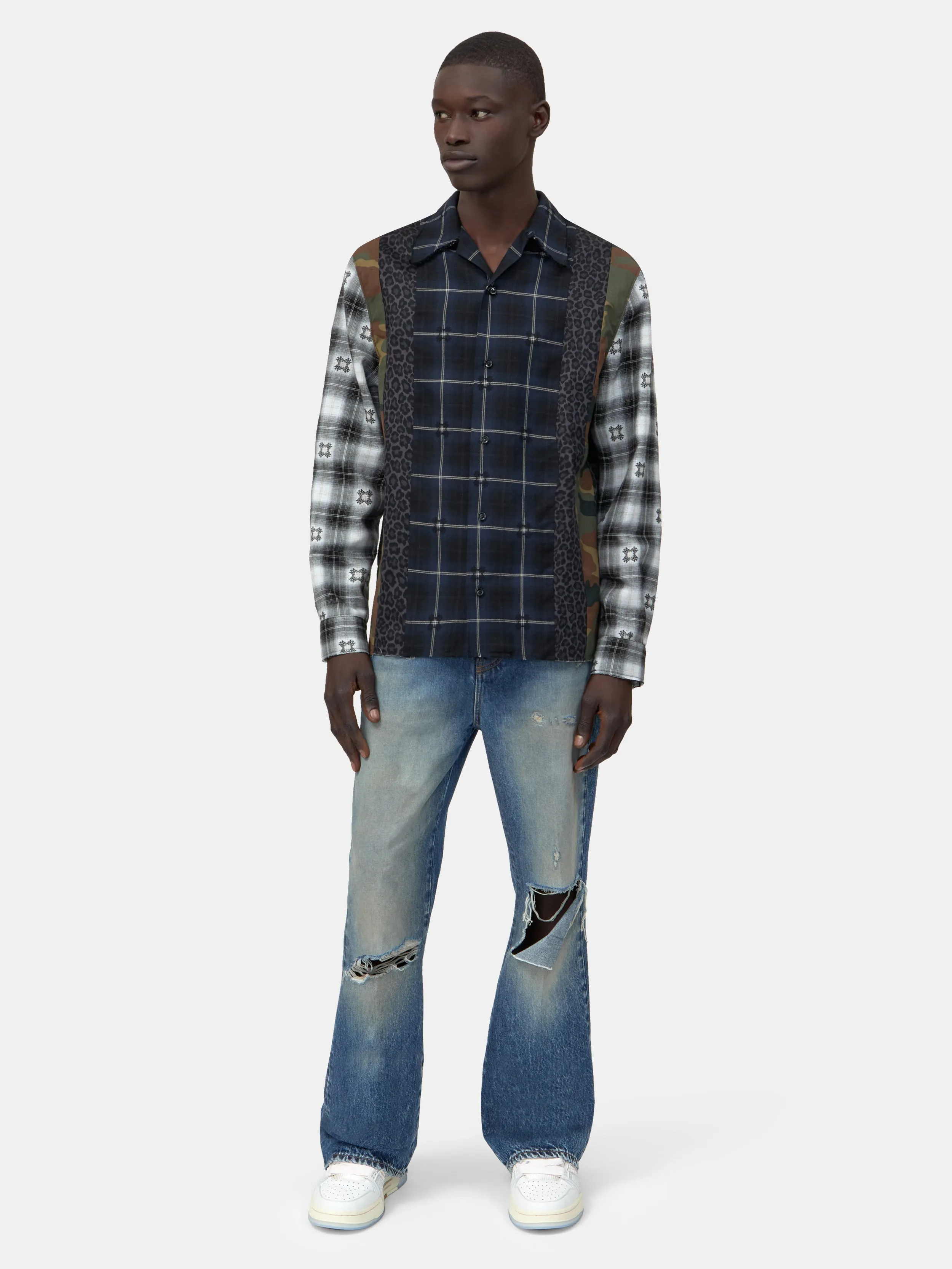 SPLICED MA QUAD FLANNEL - Midnight Blue sold by AMIRI product image thumbnail 2