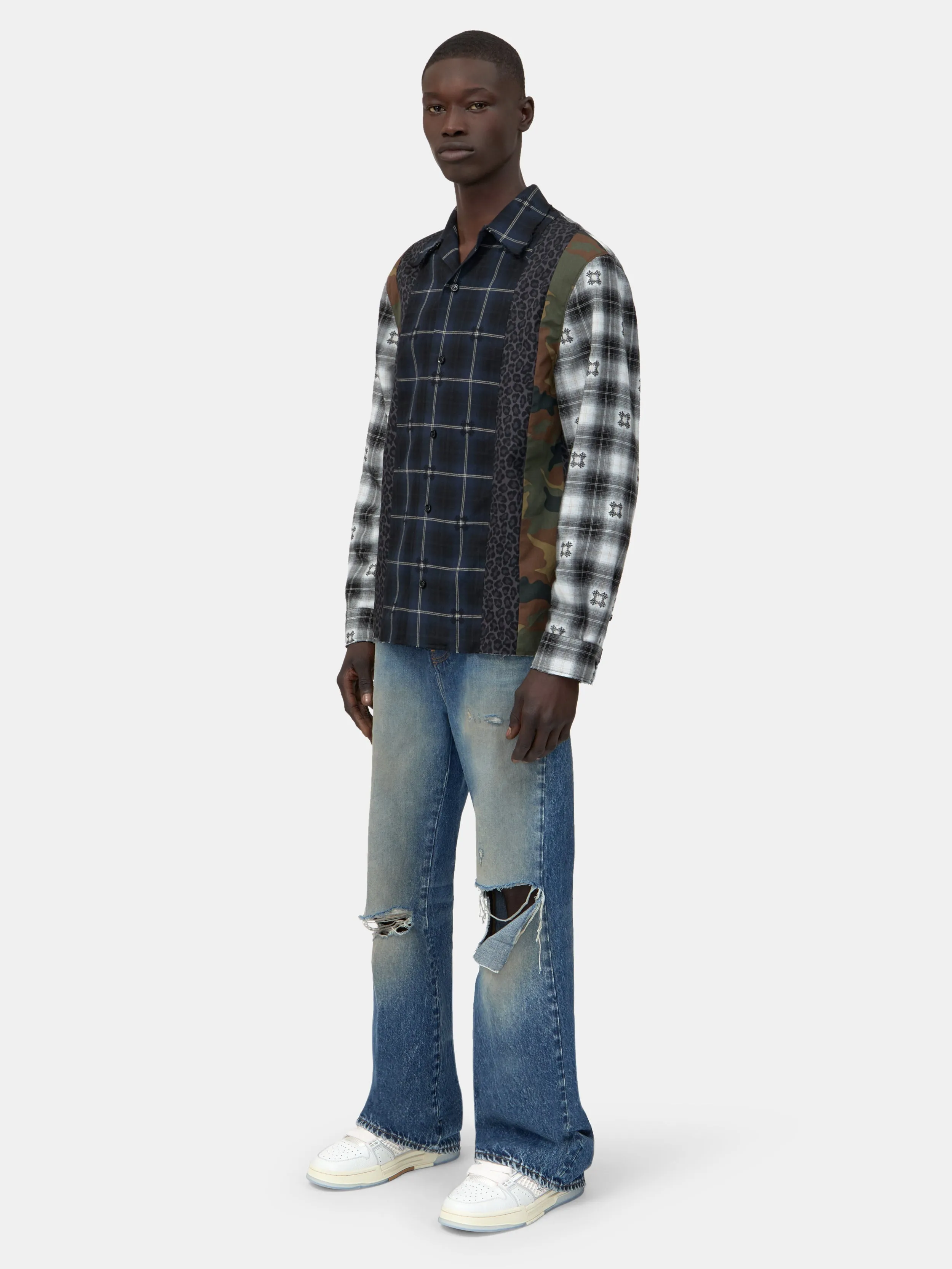 SPLICED MA QUAD FLANNEL - Midnight Blue sold by AMIRI product image thumbnail 3