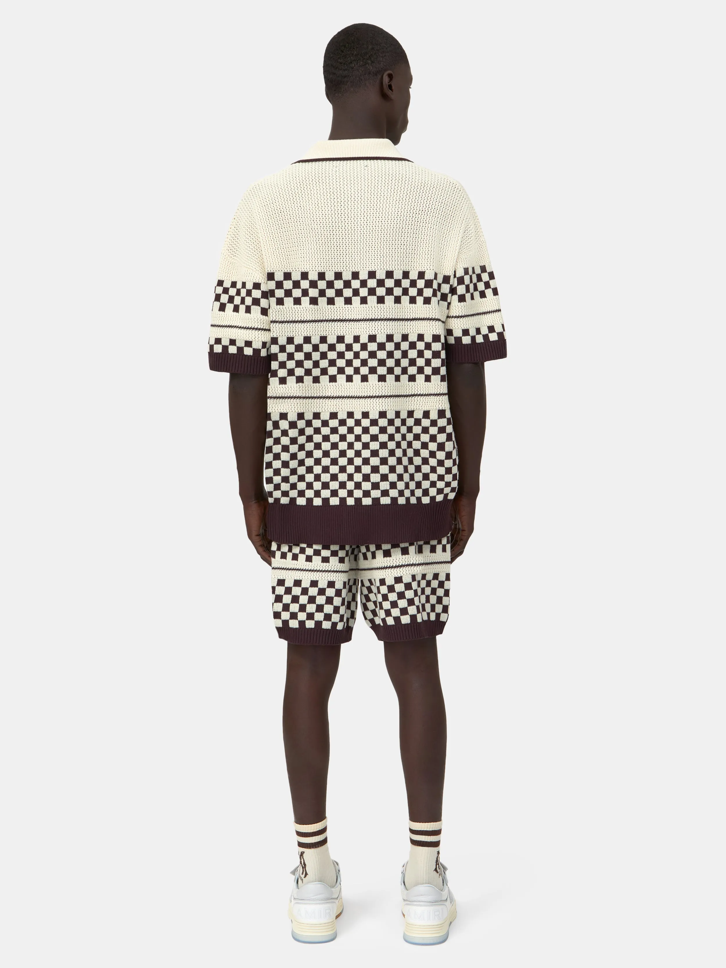 CHECKERED MESH SHORT - Alabaster sold by AMIRI product image thumbnail 4