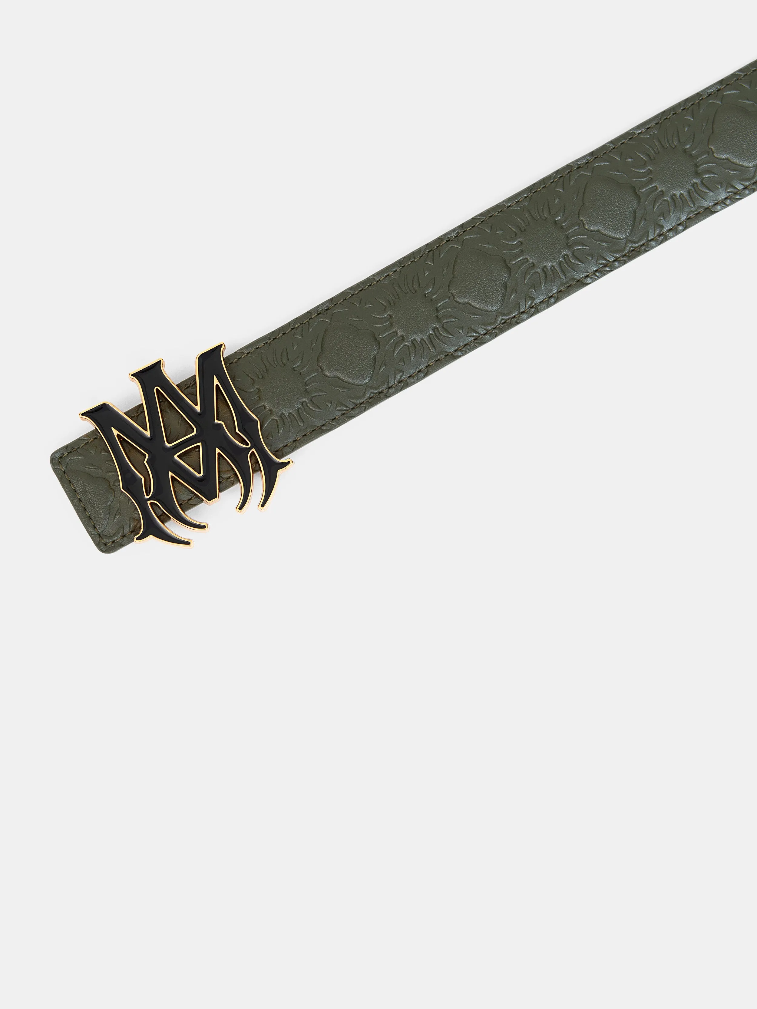 MA QUAD LEATHER 4CM BELT - Dark Sage sold by AMIRI product image thumbnail 2