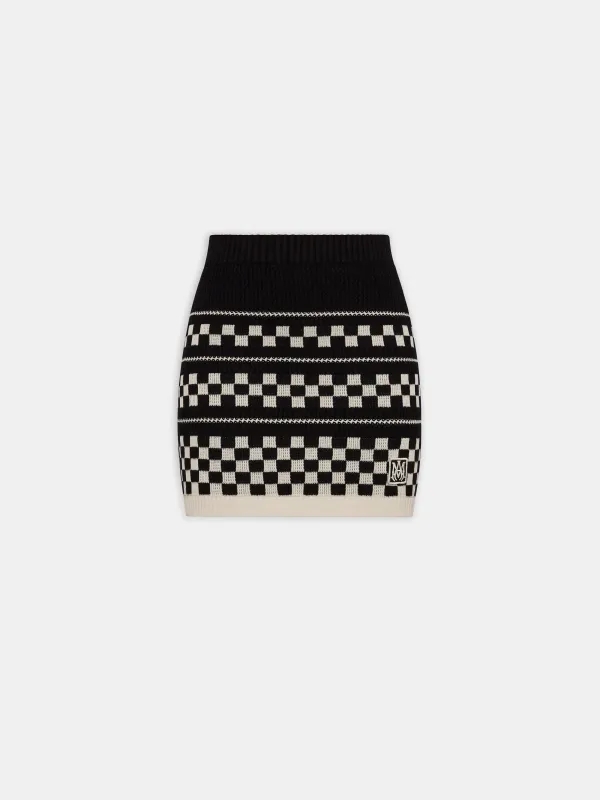 WOMEN - WOMEN'S CHECKERED MESH SKIRT - Black made by AMIRI