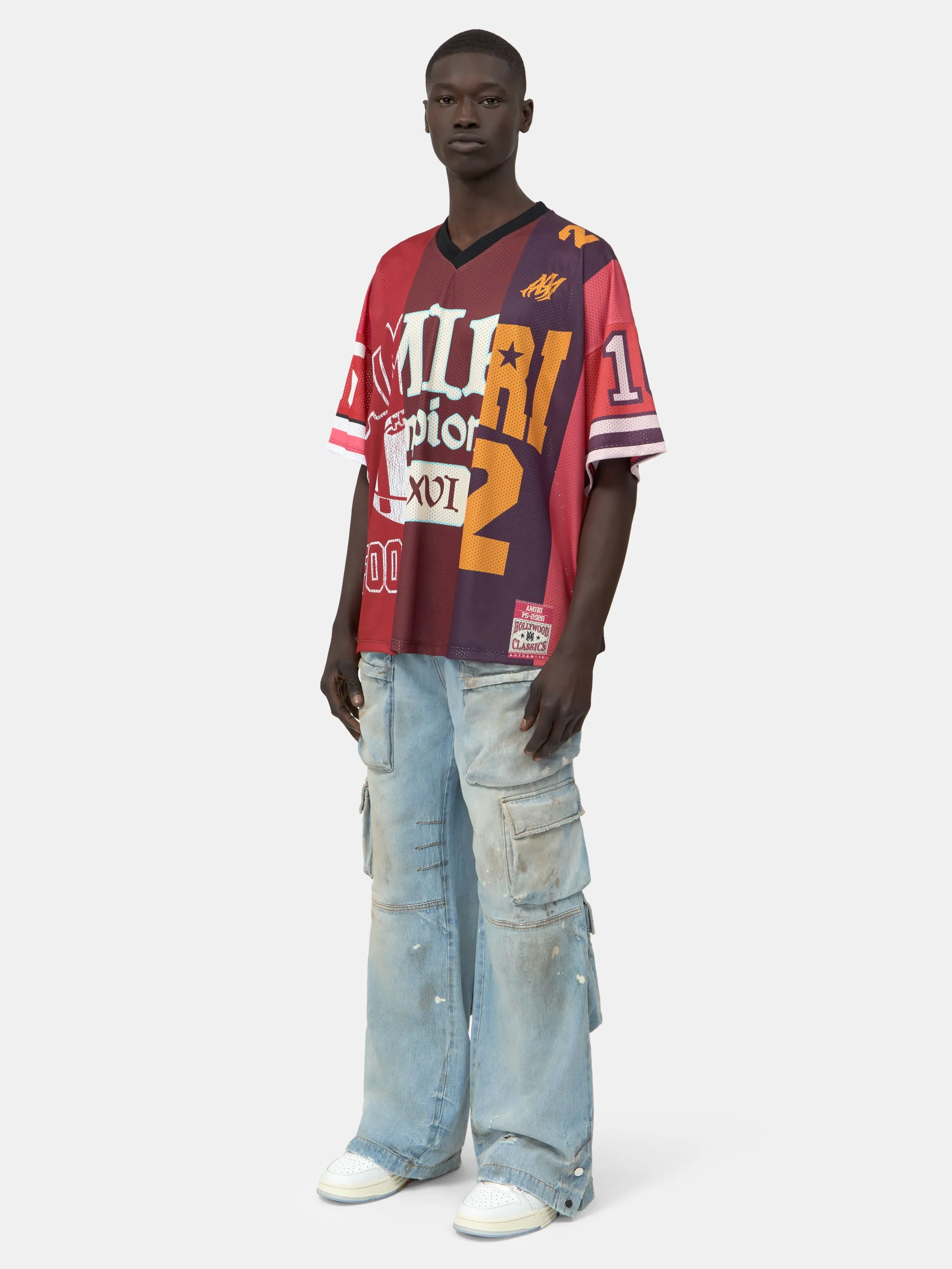 SPLICED OVERSIZED MESH TEE - Red sold by AMIRI product image thumbnail 2