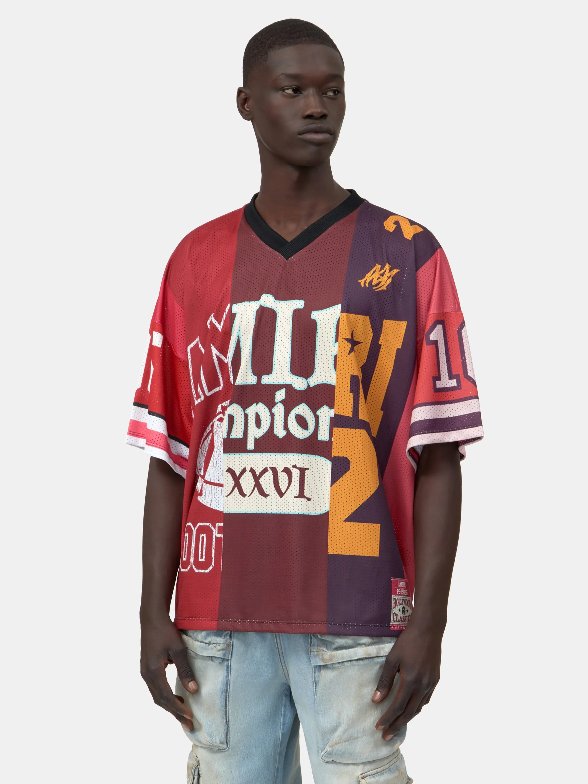 SPLICED OVERSIZED MESH TEE - Red sold by AMIRI product image thumbnail 3