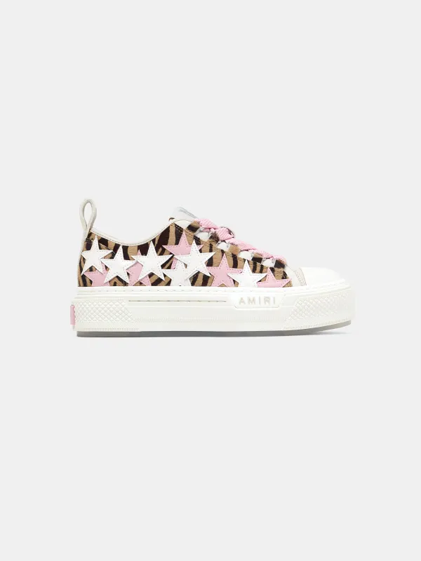 WOMEN - WOMEN'S ZEBRA STARS COURT LOW - Pink sold by AMIRI