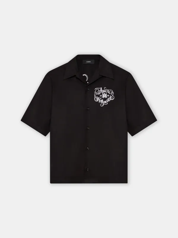 AMIRI HOLLYWOOD CAMP SHIRT - Black sold by AMIRI