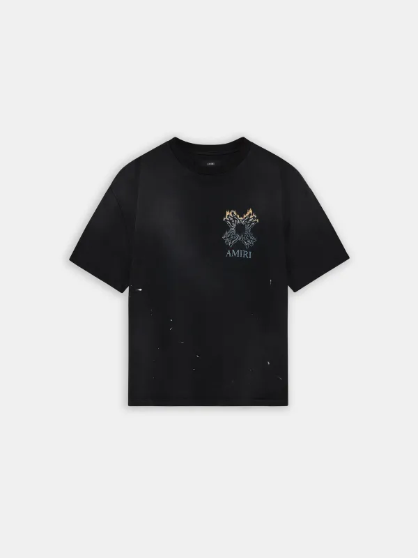 MA QUAD FLAMES OVERSIZED TEE - Black sold by AMIRI