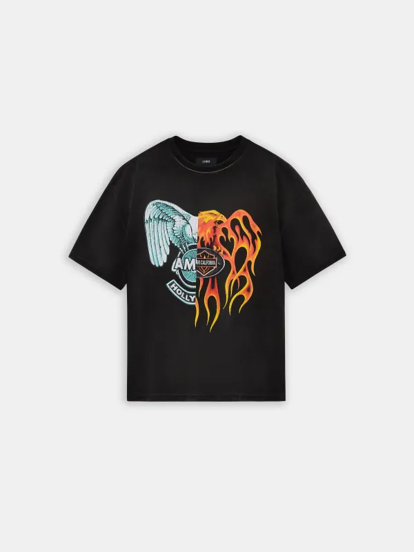 SPLICED OVERSIZED TEE - Black made by AMIRI