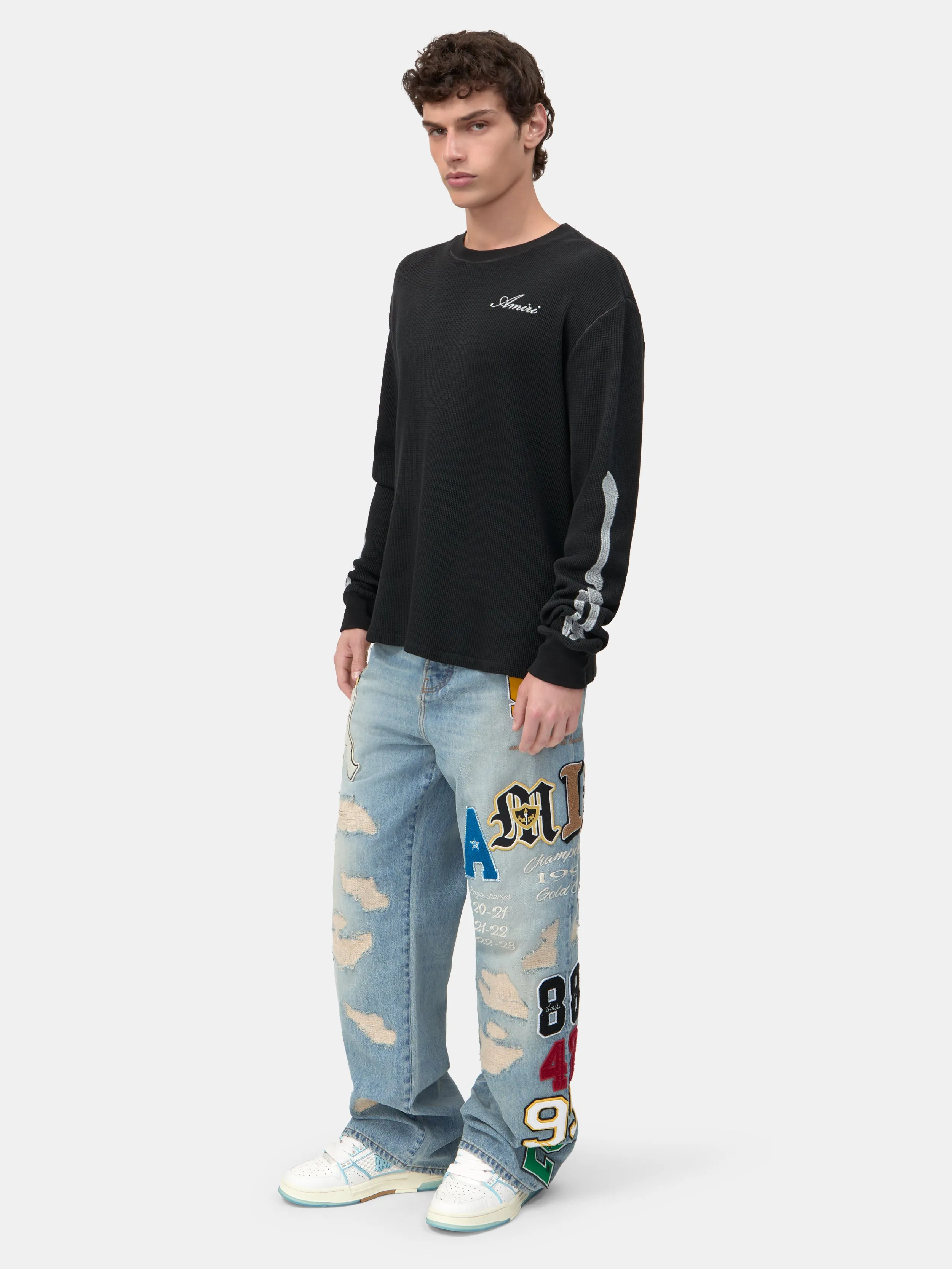 BONES LONG SLEEVE TEE - Black sold by AMIRI product image thumbnail 3
