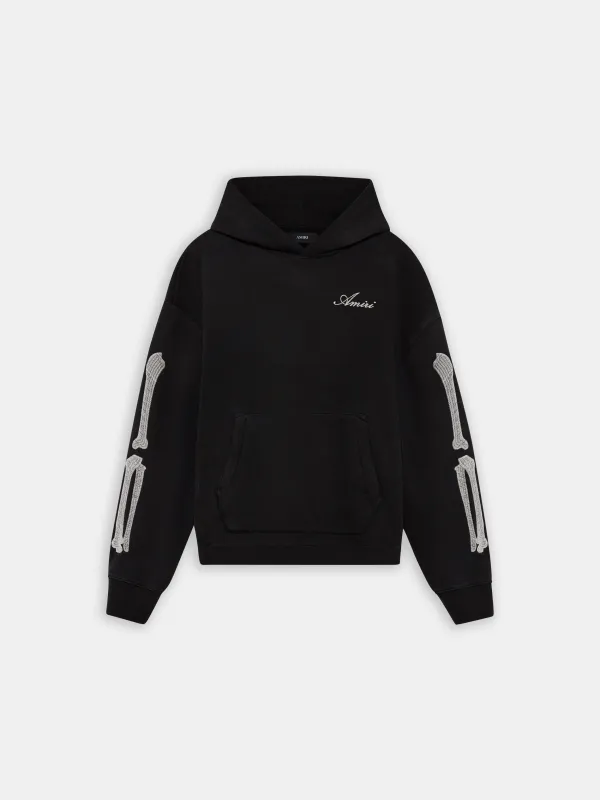 BONES OVERSIZED HOODIE - Black sold by AMIRI