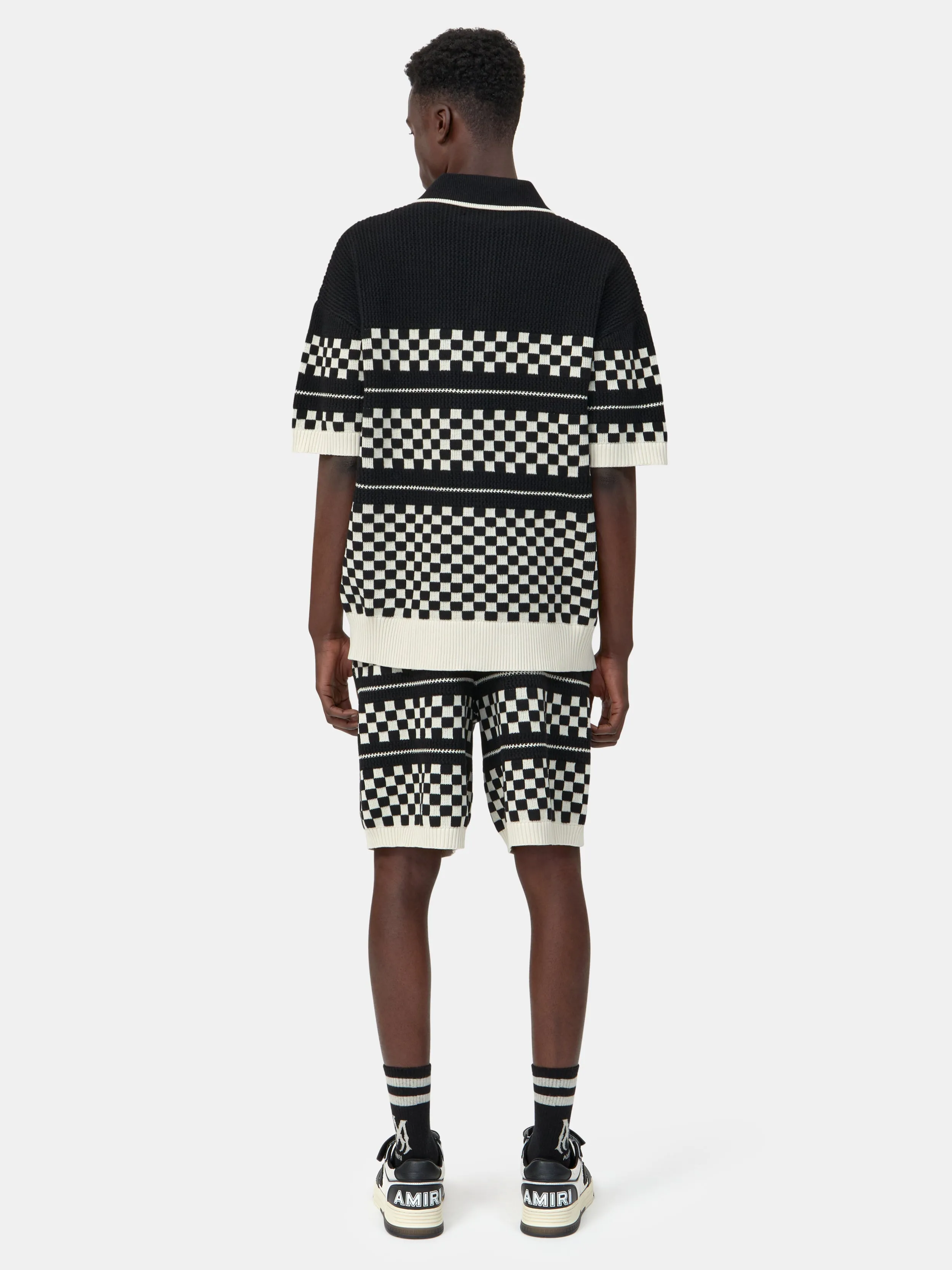 CHECKERED MESH SHORT - Black sold by AMIRI product image thumbnail 4