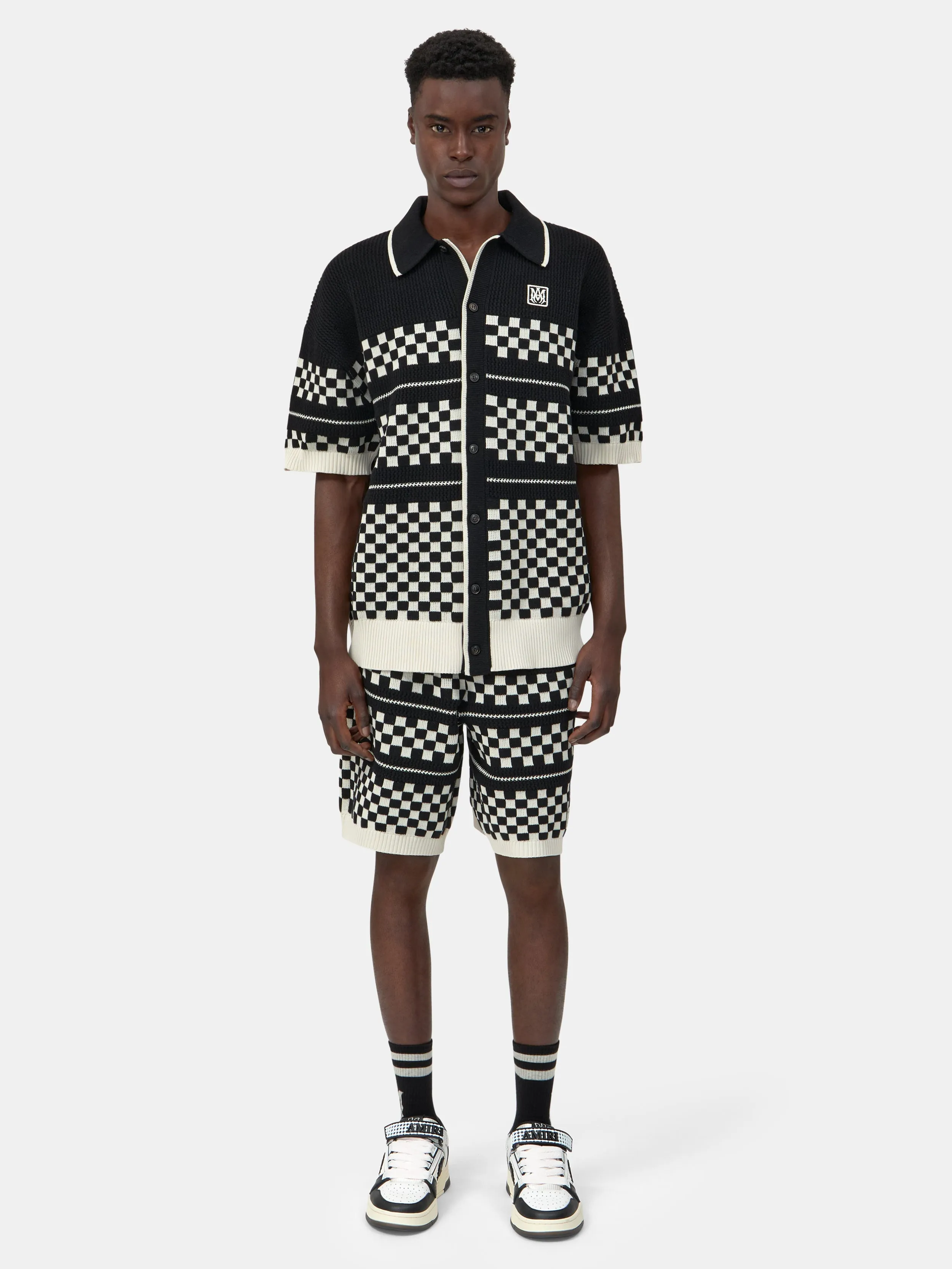 CHECKERED MESH SHORT - Black sold by AMIRI product image thumbnail 2