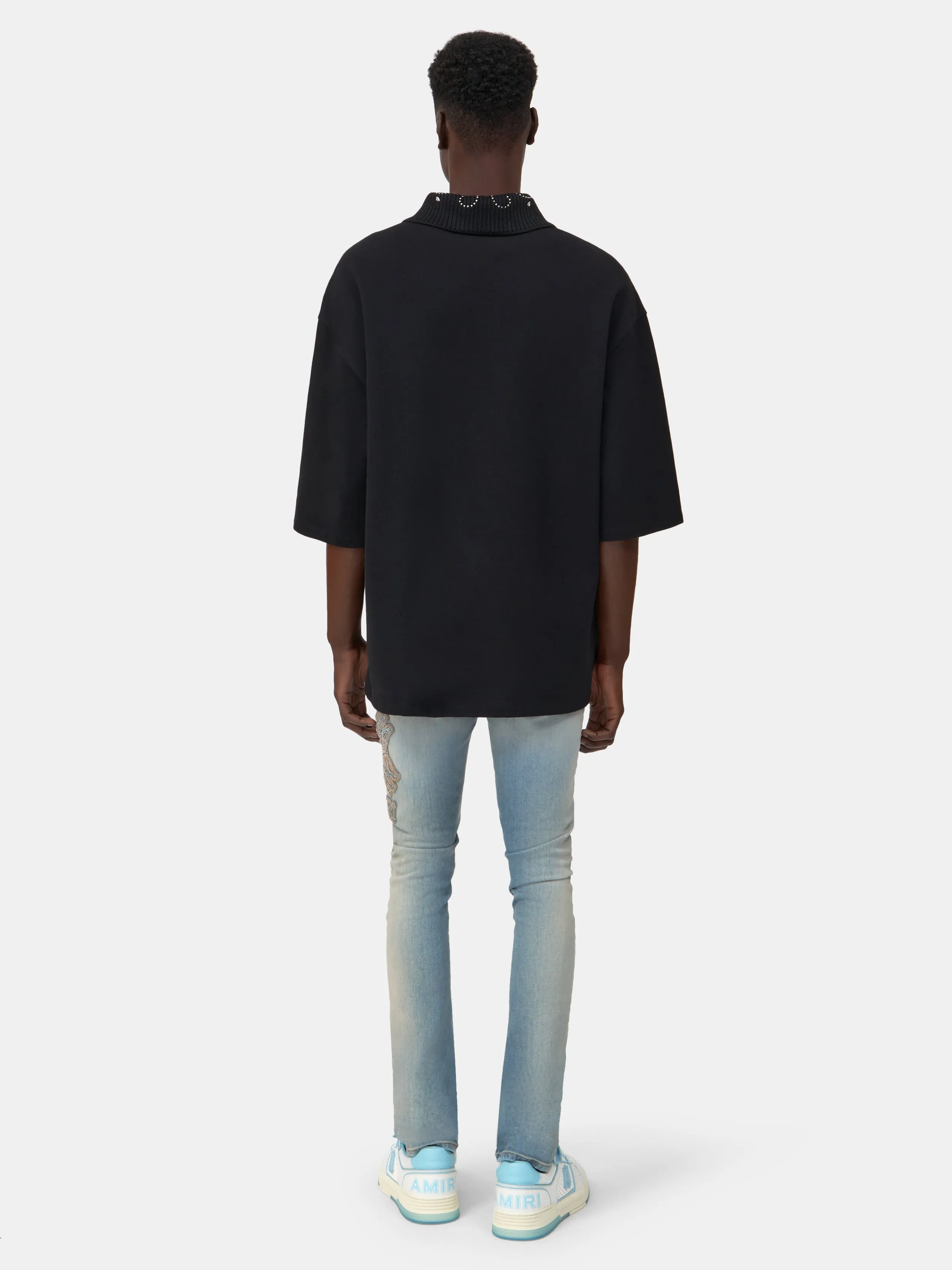 MA QUAD APPLIQUE SKINNY JEAN - Dust Indigo sold by AMIRI product image thumbnail 4