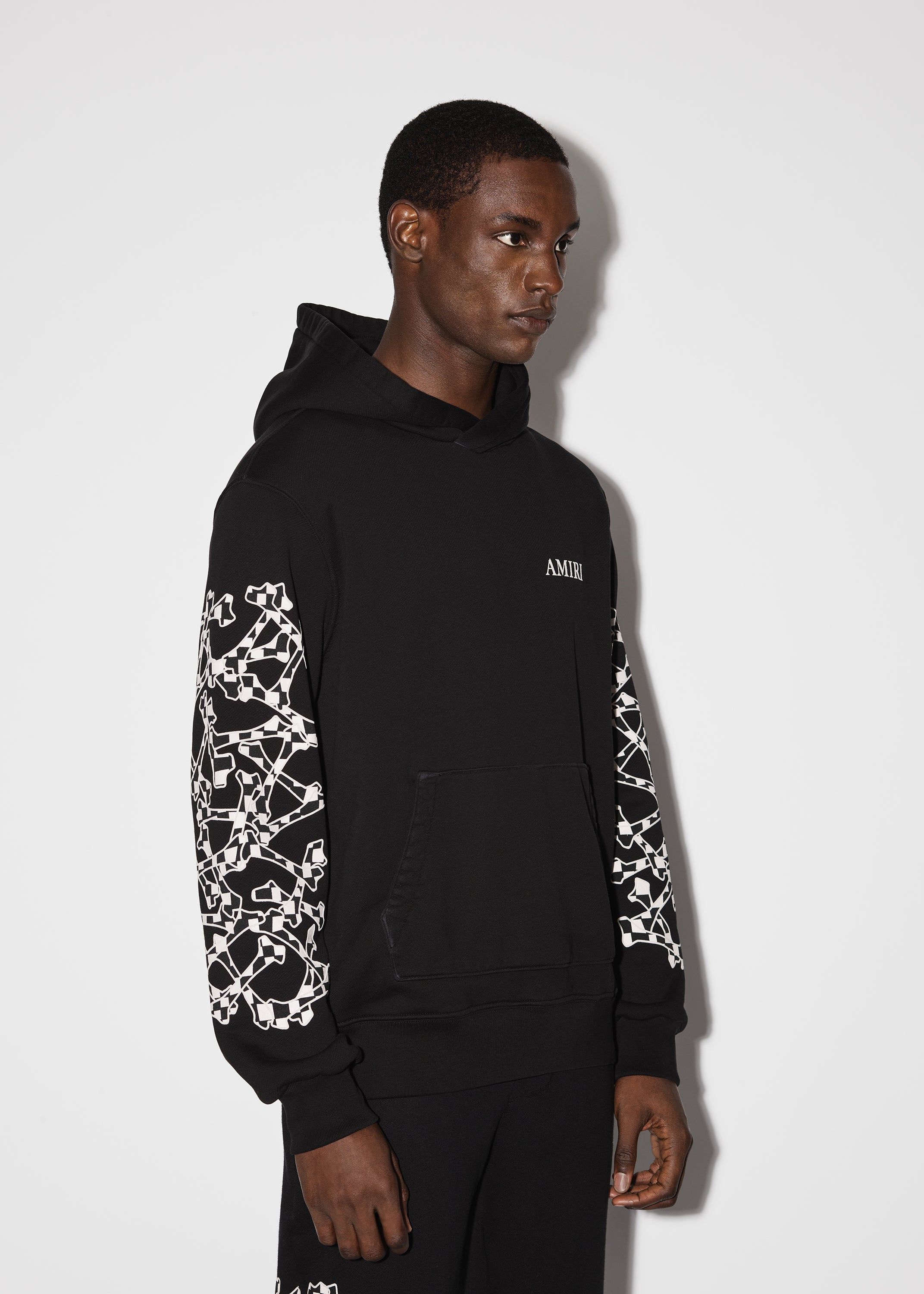 CHECKERED BONES HOODIE - BLACK sold by AMIRI product image thumbnail 3