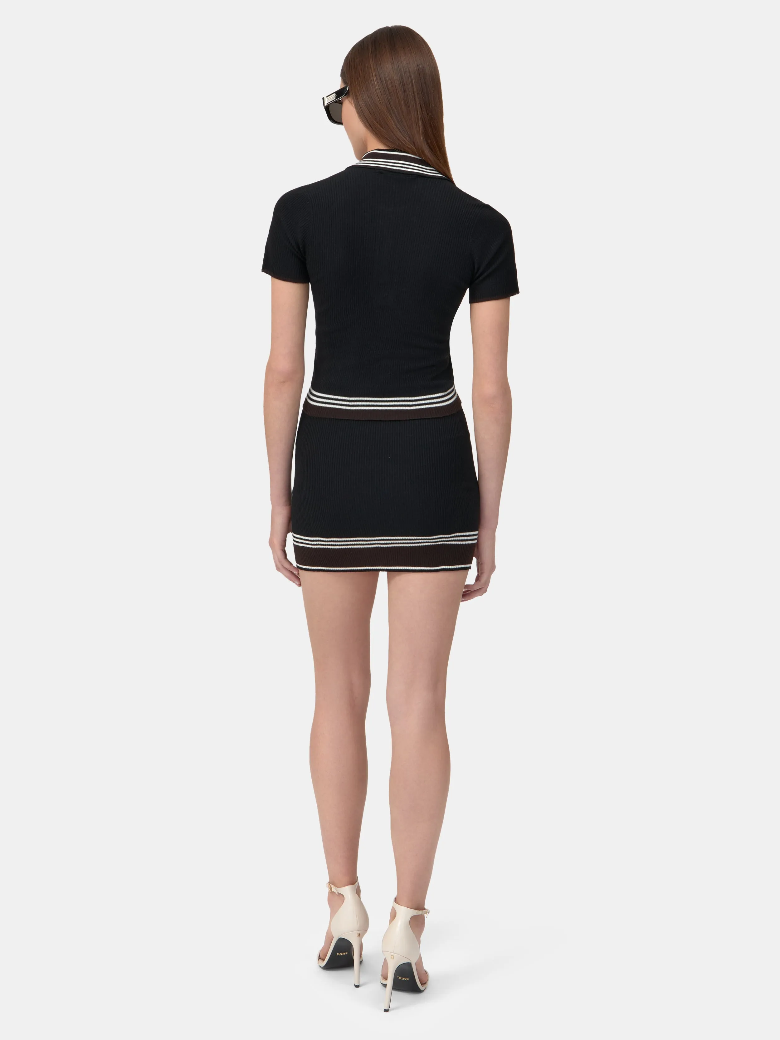 WOMEN - WOMEN'S MA STRIPE POLO - Black sold by AMIRI product image thumbnail 4