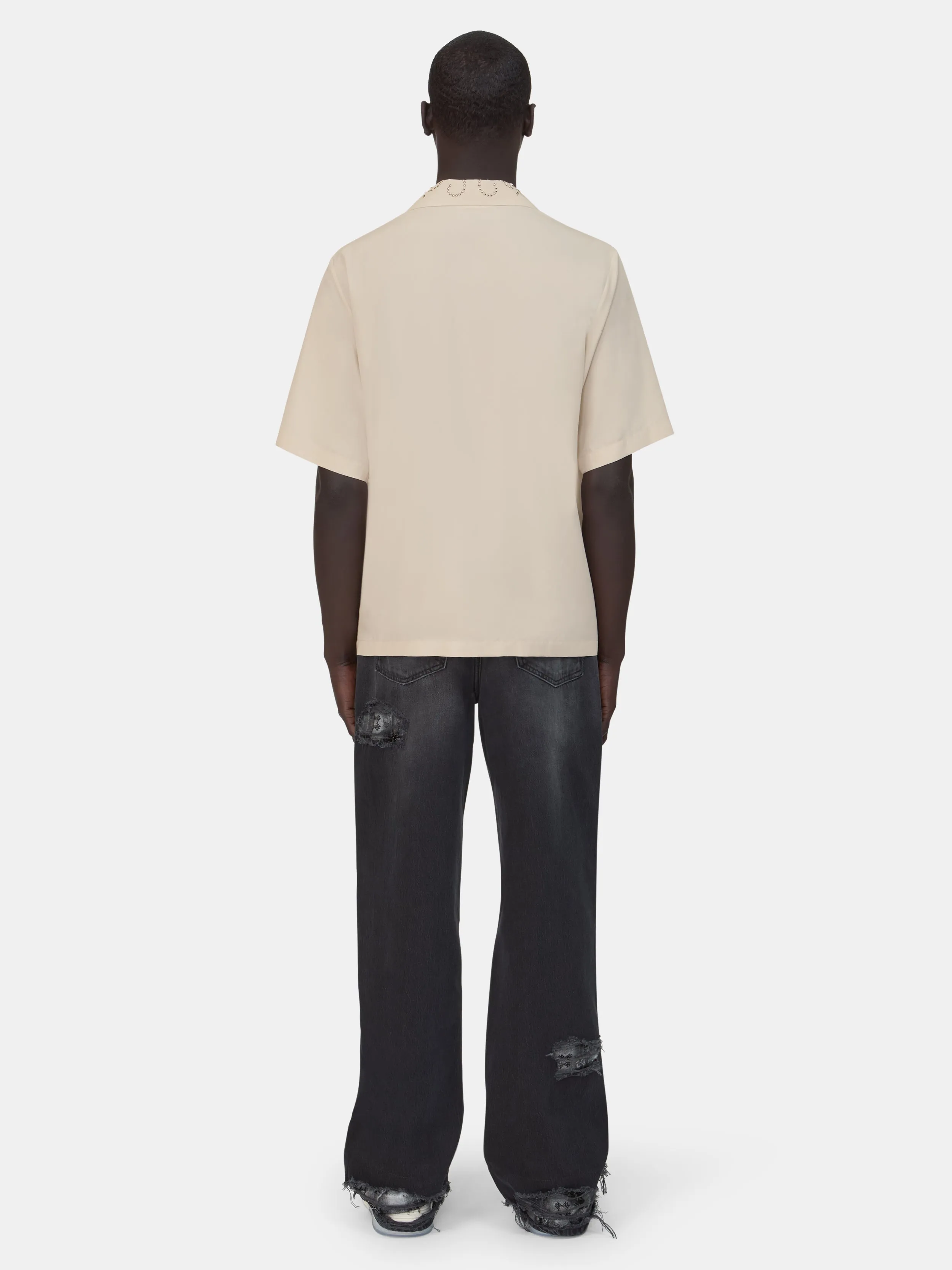 AMIRI STUD CAMP SHIRT - Ivory sold by AMIRI product image thumbnail 4