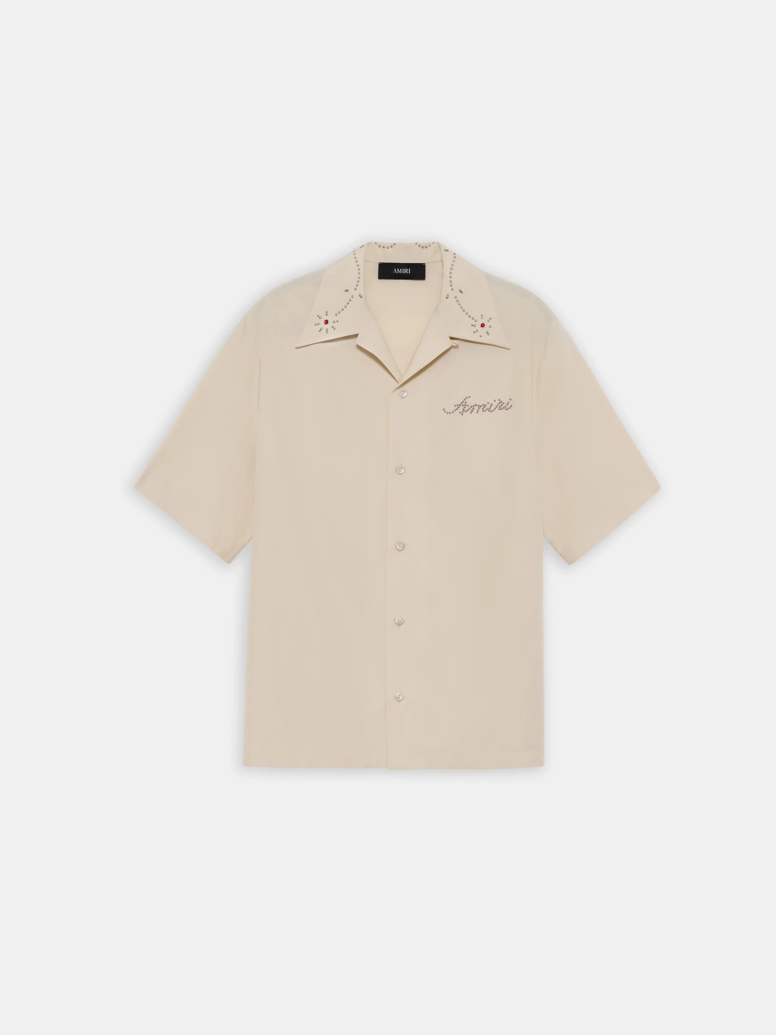 AMIRI STUD CAMP SHIRT - Ivory sold by AMIRI