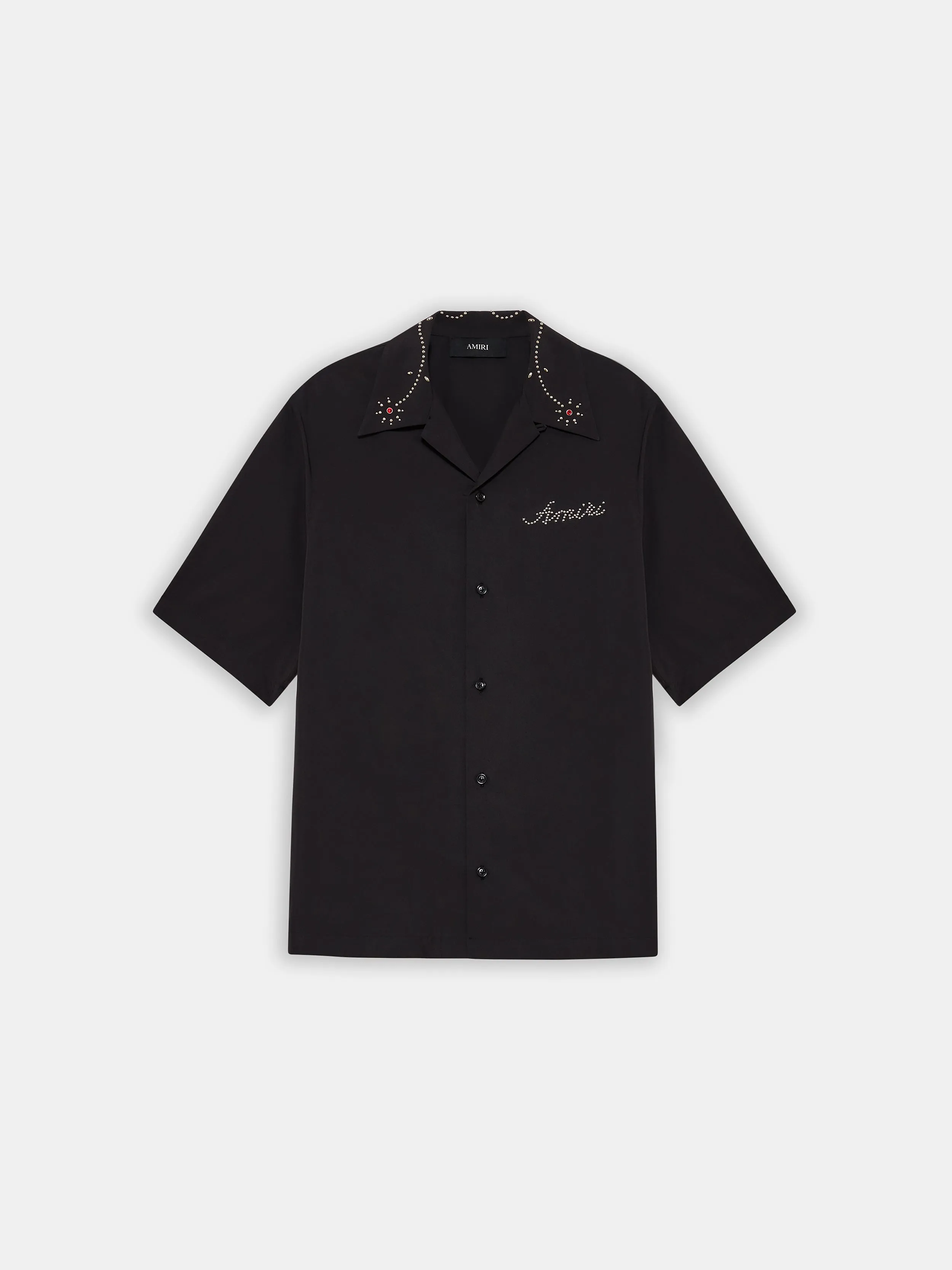 AMIRI STUD CAMP SHIRT - Black sold by AMIRI