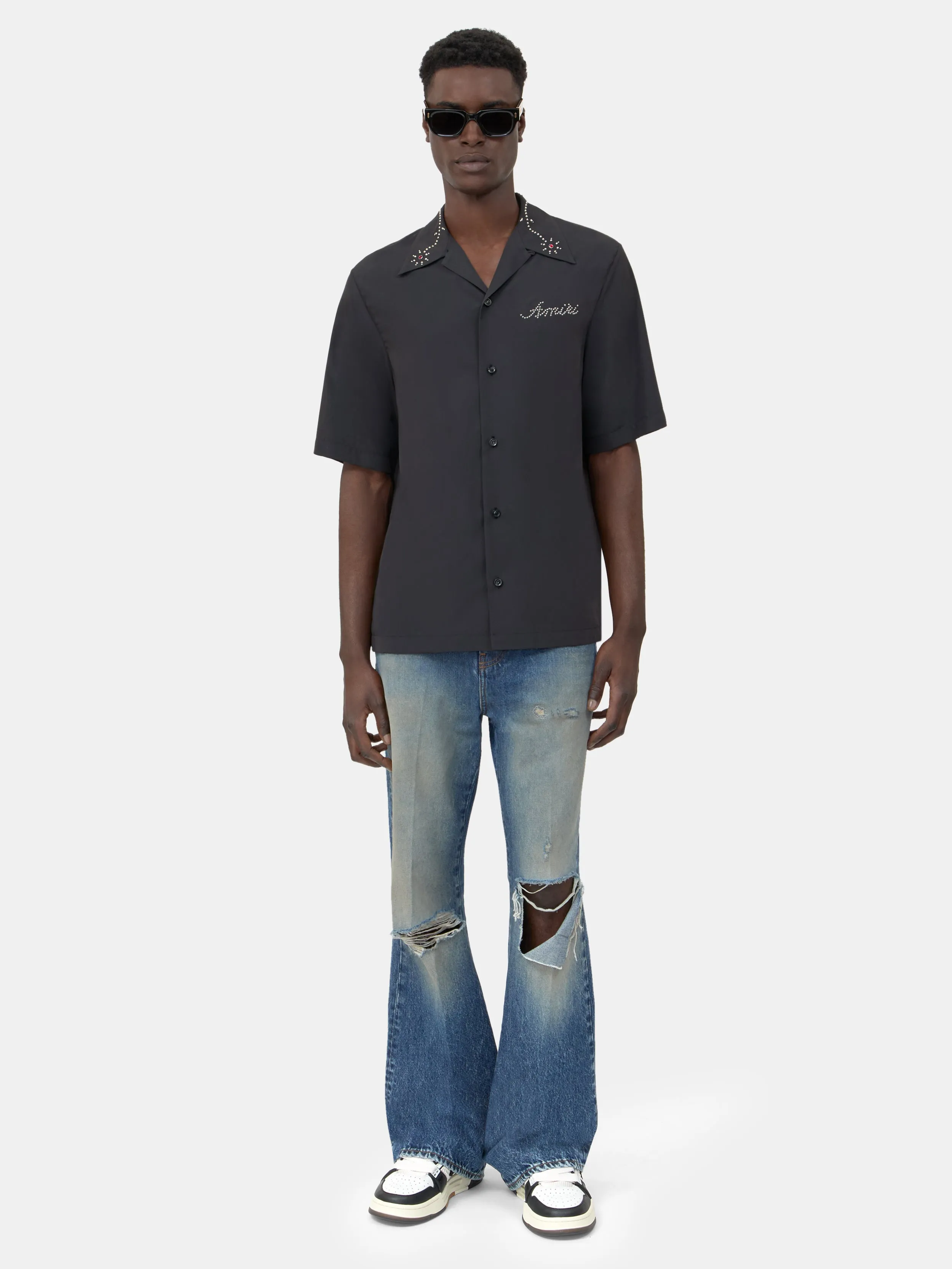 AMIRI STUD CAMP SHIRT - Black sold by AMIRI product image thumbnail 2