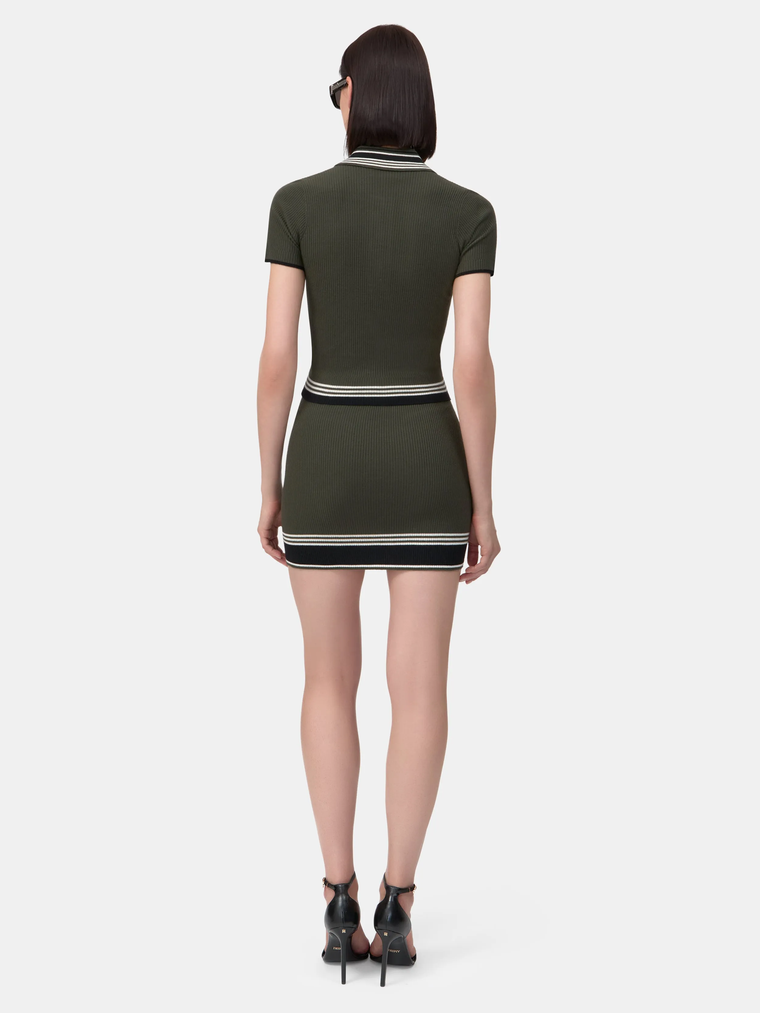 WOMEN - WOMEN'S MA STRIPE MINI SKIRT - Dark Sage sold by AMIRI product image thumbnail 4