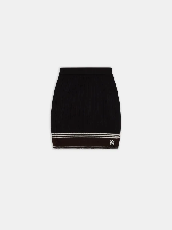 WOMEN - WOMEN'S MA STRIPE MINI SKIRT - Black made by AMIRI