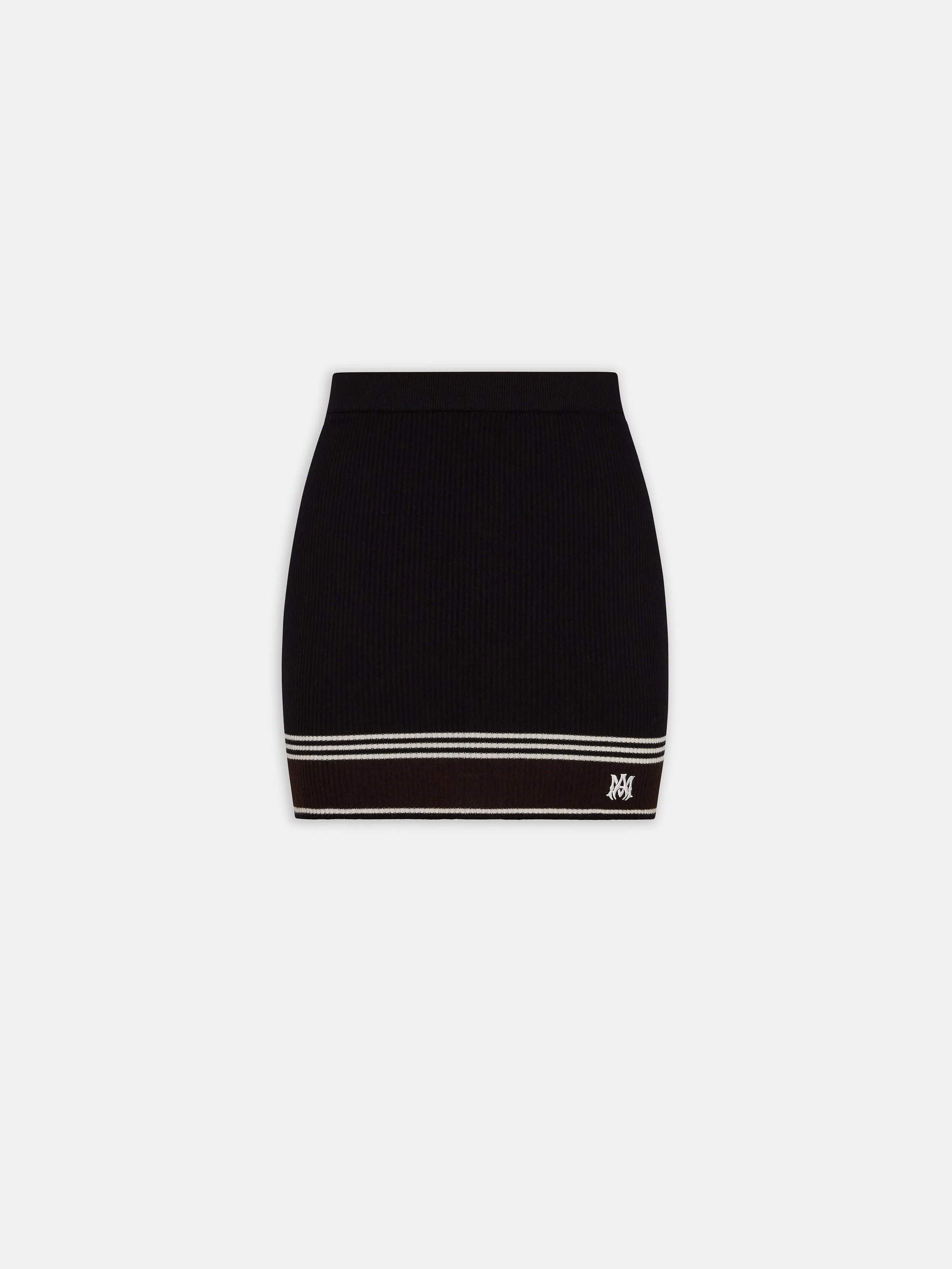 WOMEN - WOMEN'S MA STRIPE MINI SKIRT - Black sold by AMIRI