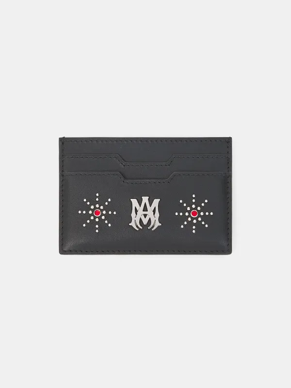 MA STUD CARD HOLDER - Black made by AMIRI