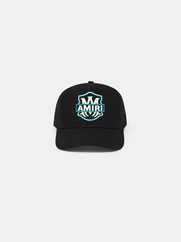 MA EMBLEM TRUCKER HAT - Black sold by AMIRI