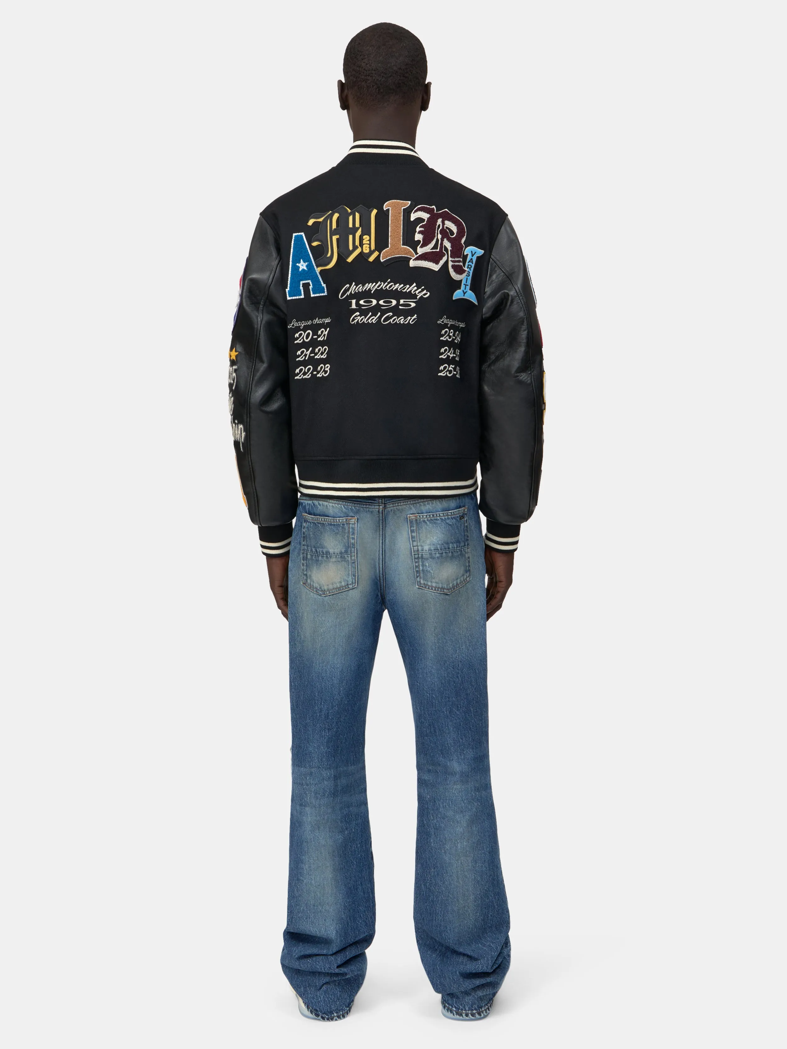 VARSITY PATCH JACKET - Black sold by AMIRI product image thumbnail 4