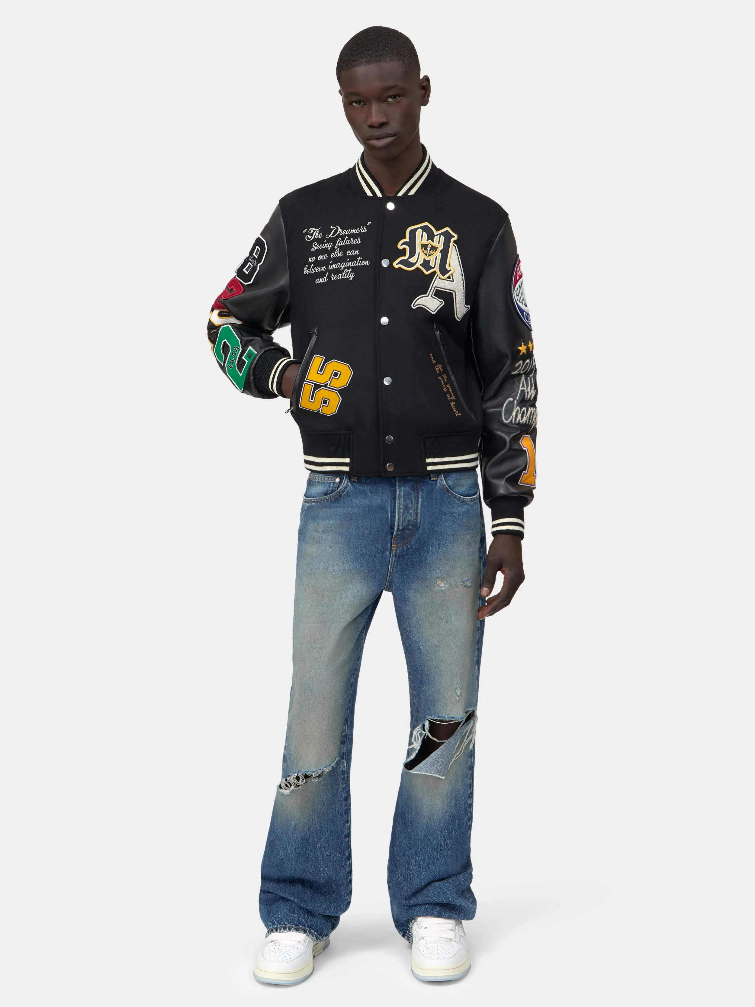 VARSITY PATCH JACKET - Black sold by AMIRI product image thumbnail 2