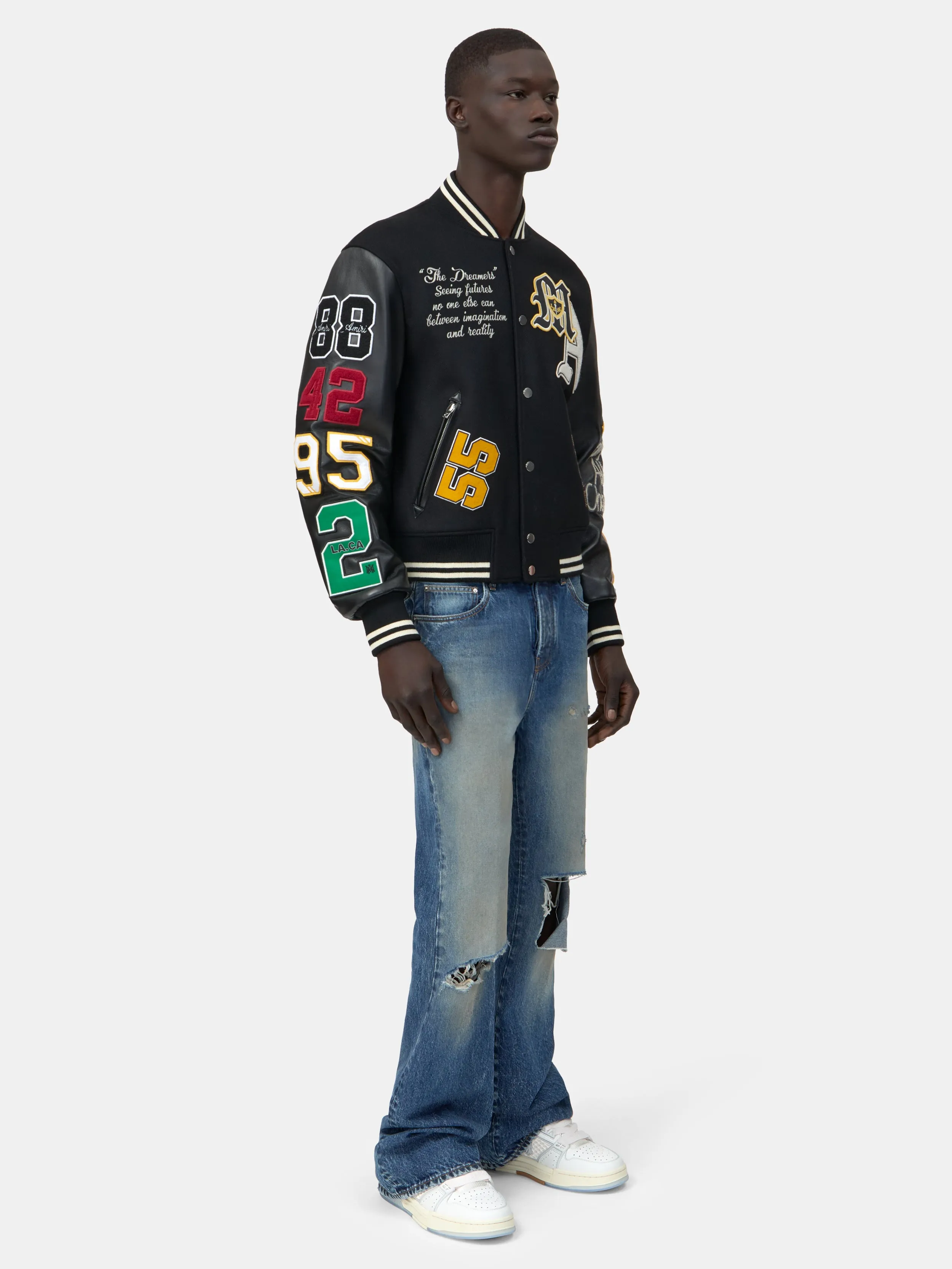 VARSITY PATCH JACKET - Black sold by AMIRI product image thumbnail 3