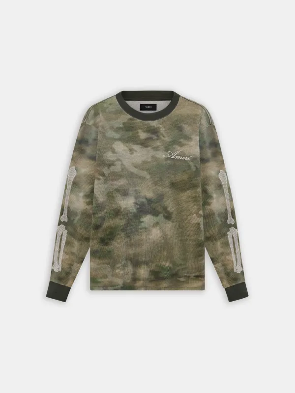 BONES LONG SLEEVE TEE - CAMO made by AMIRI
