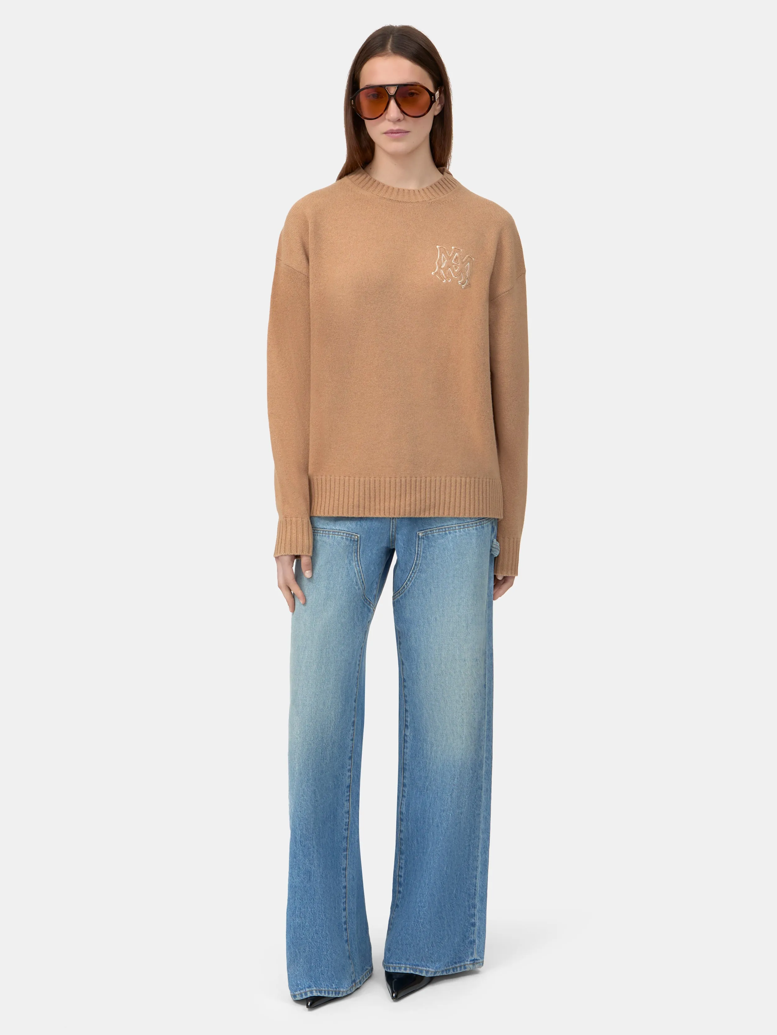 WOMEN - WOMEN'S MA APPLIQUE SWEATER - Dark Ginger sold by AMIRI product image thumbnail 2