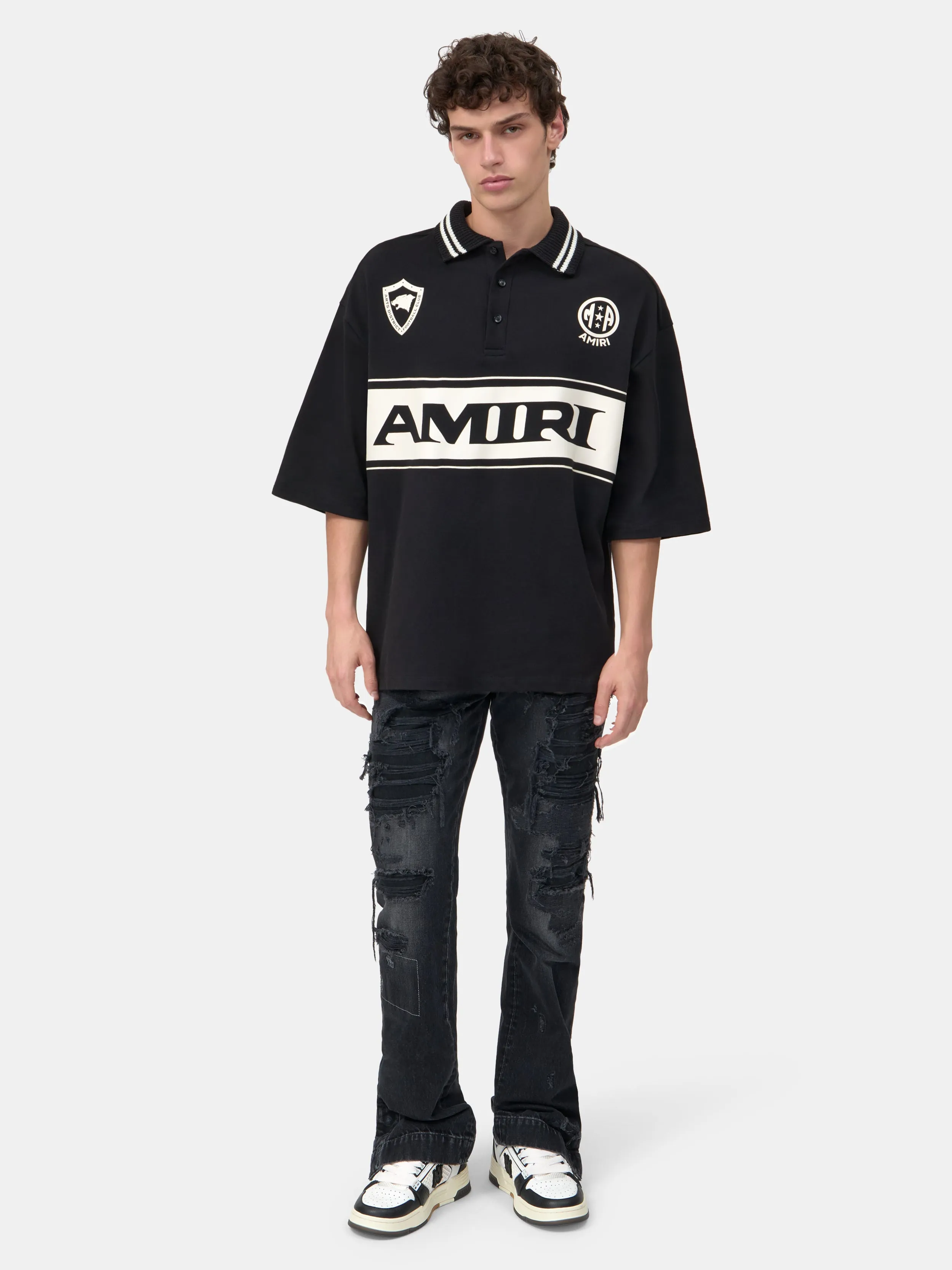 AMIRI SPORT OVERSIZED POLO - Black sold by AMIRI product image thumbnail 2