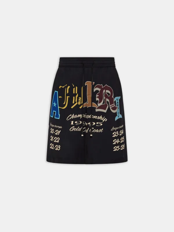 VARSITY PATCH SHORT - Black made by AMIRI