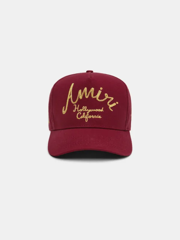 AMIRI HOLLYWOOD CANVAS HAT - Burgundy sold by AMIRI