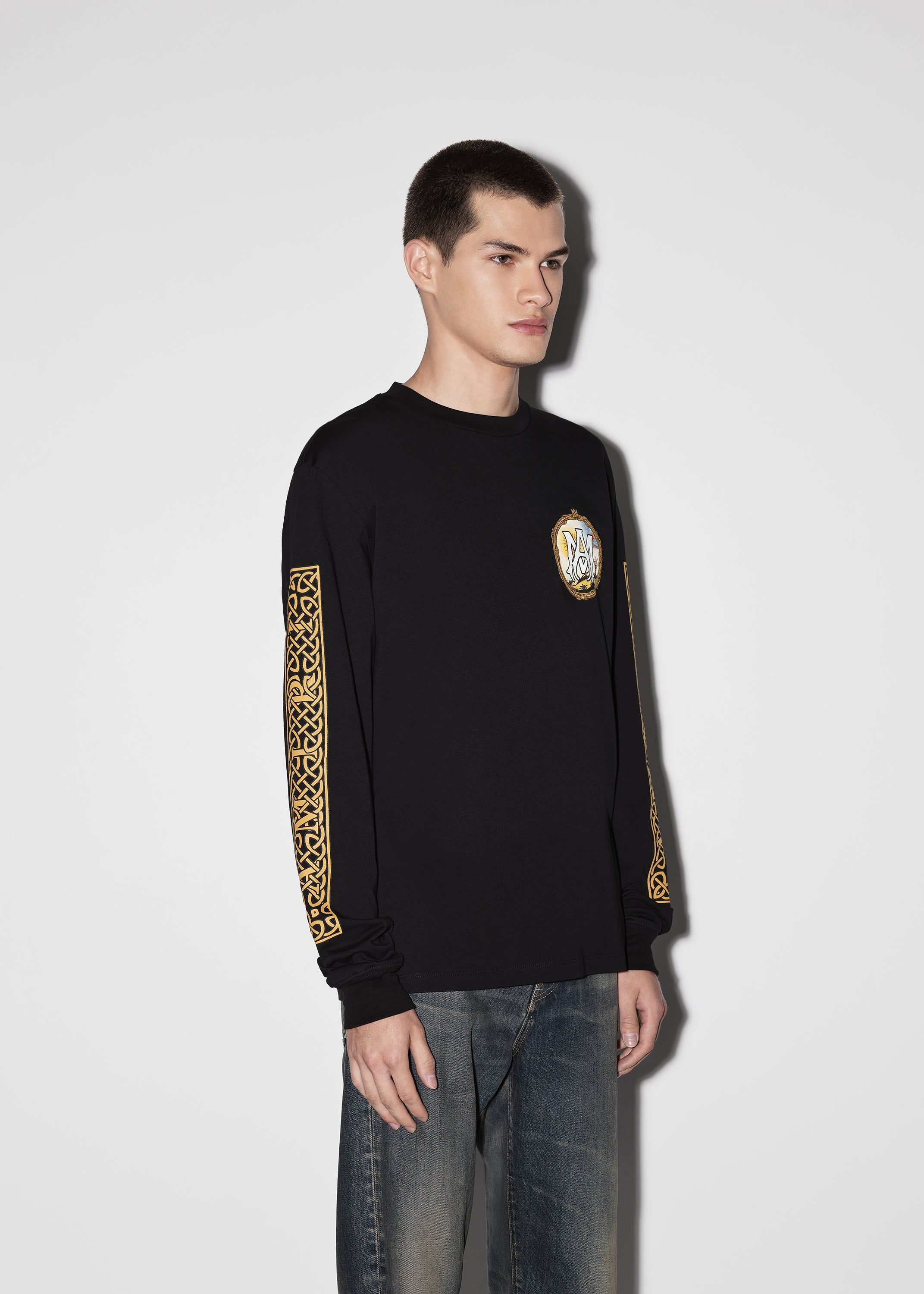 ALCHEMY FRAME LONG SLEEVE TEE - BLACK sold by AMIRI product image thumbnail 3