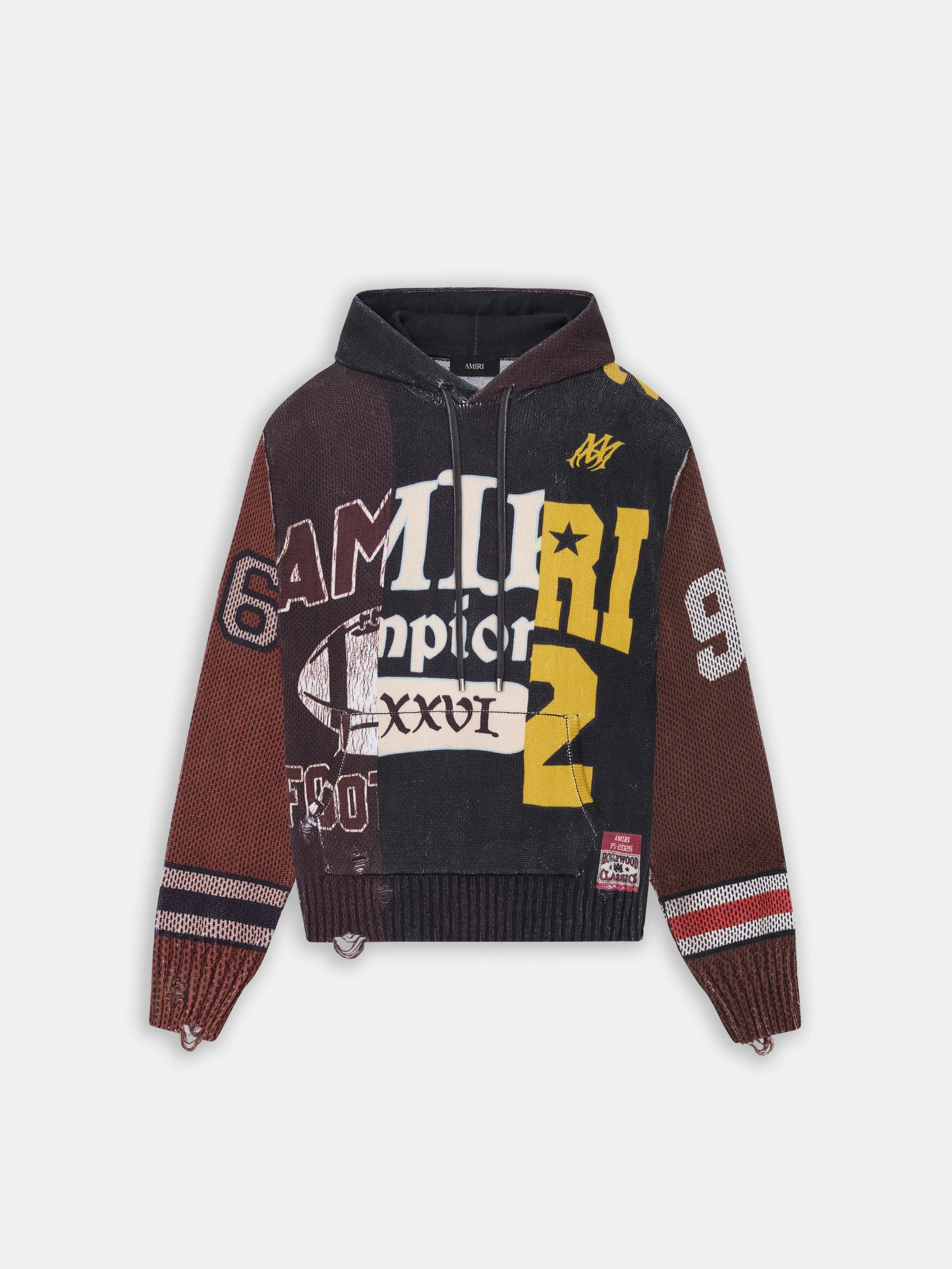 SPLICED HOODIE - Multi sold by AMIRI