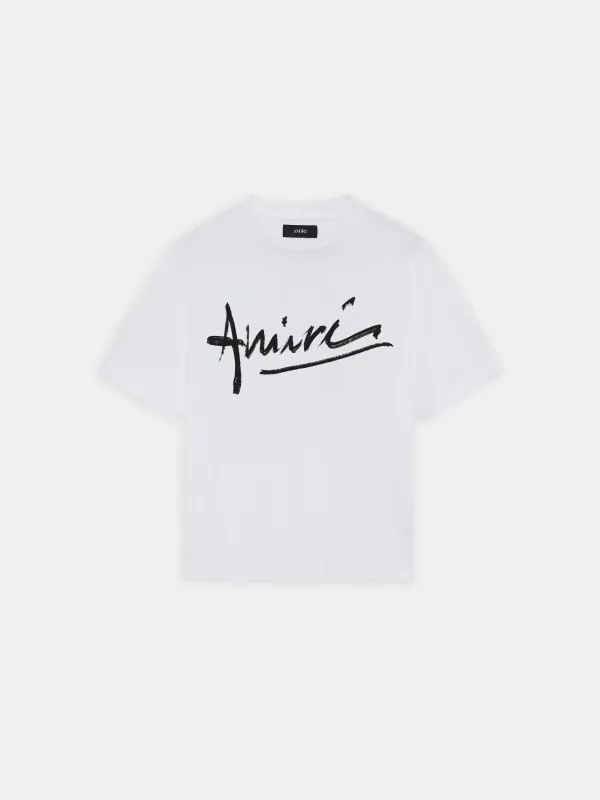 AMIRI SCRIPT TEE - WHITE made by AMIRI