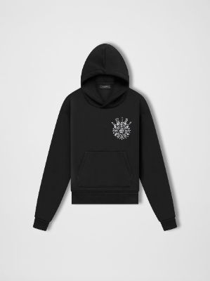 WOMEN - STICK & POKE HOODIE - BLACK sold by AMIRI