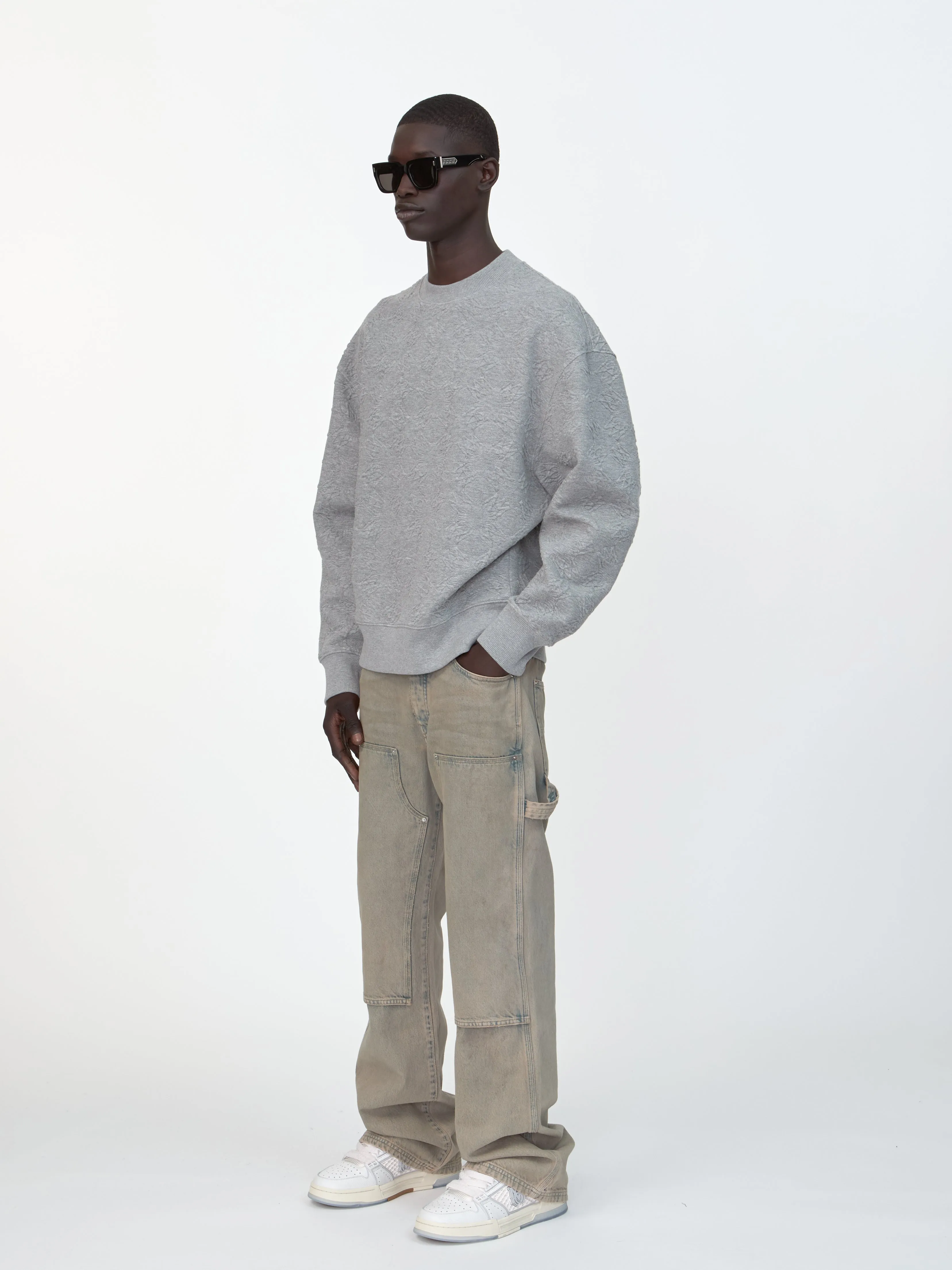 MA QUAD OVERSIZED CREW - STONE sold by AMIRI product image thumbnail 3
