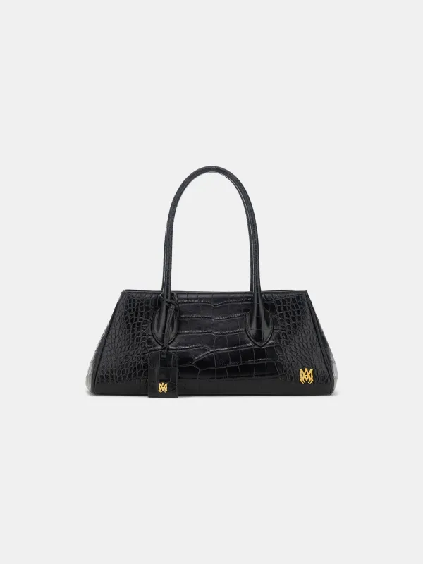 WOMEN - WOMEN'S EMBOSSED CROC HONEY 40 SHOULDER - Black made by AMIRI