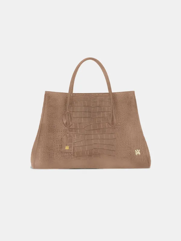 SUEDE CROC HONEY 50 TOTE - Dark Brown made by AMIRI
