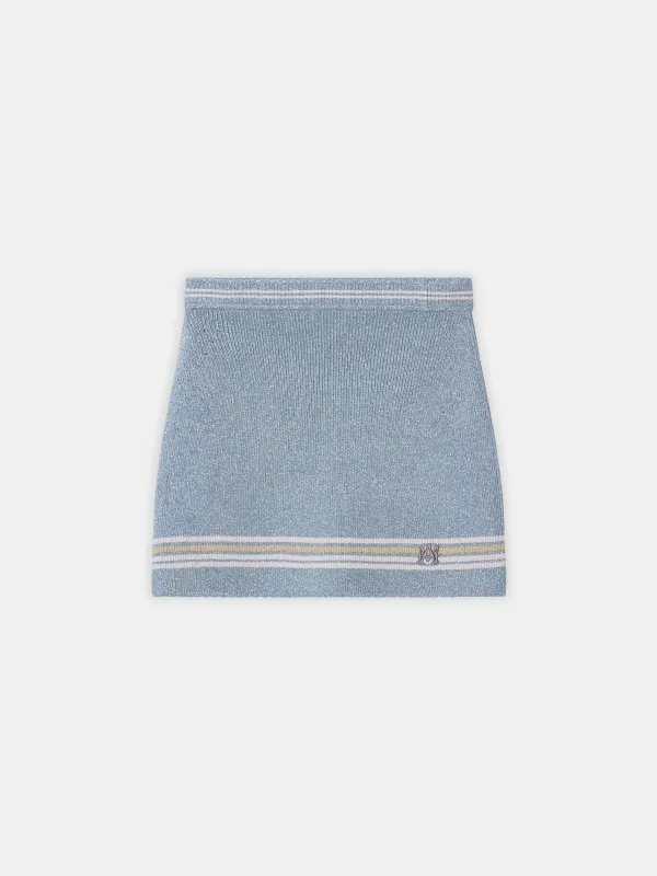 WOMEN - WOMEN'S MA STRIPE MINI SKIRT - Steel made by AMIRI