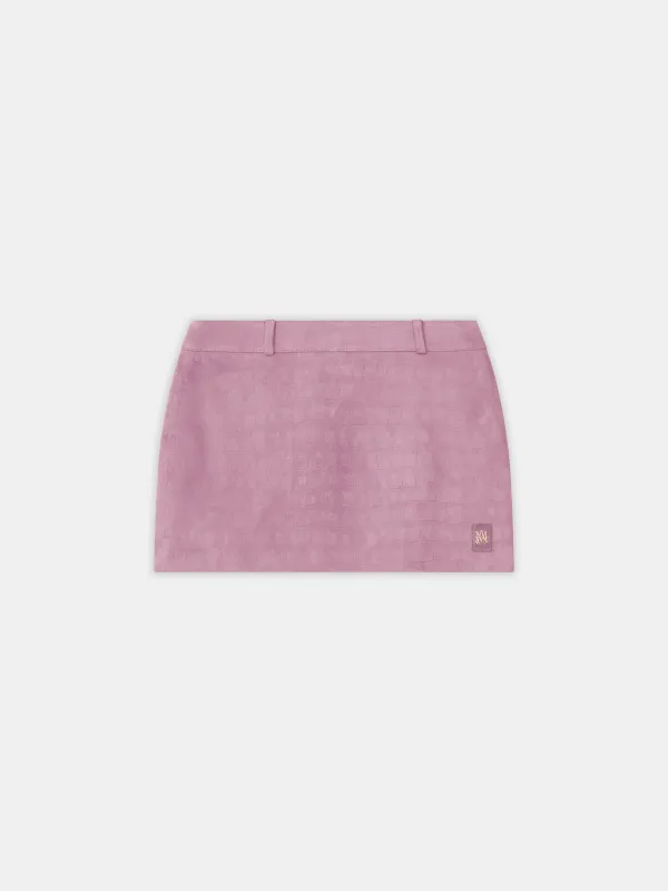 WOMEN - WOMEN'S CROC SUEDE MINI SKIRT - Dusk made by AMIRI