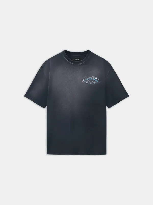 CRYSTAL CHATEAU SCRIPT OVERSIZED TEE - Black made by AMIRI