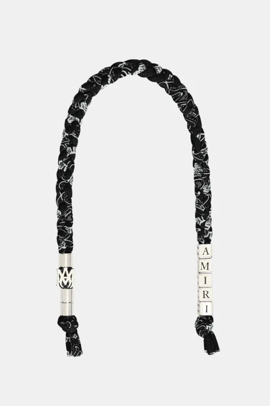 WOMEN - WOMEN'S AMIRI BRAIDED KEYCHAIN - Black sold by AMIRI